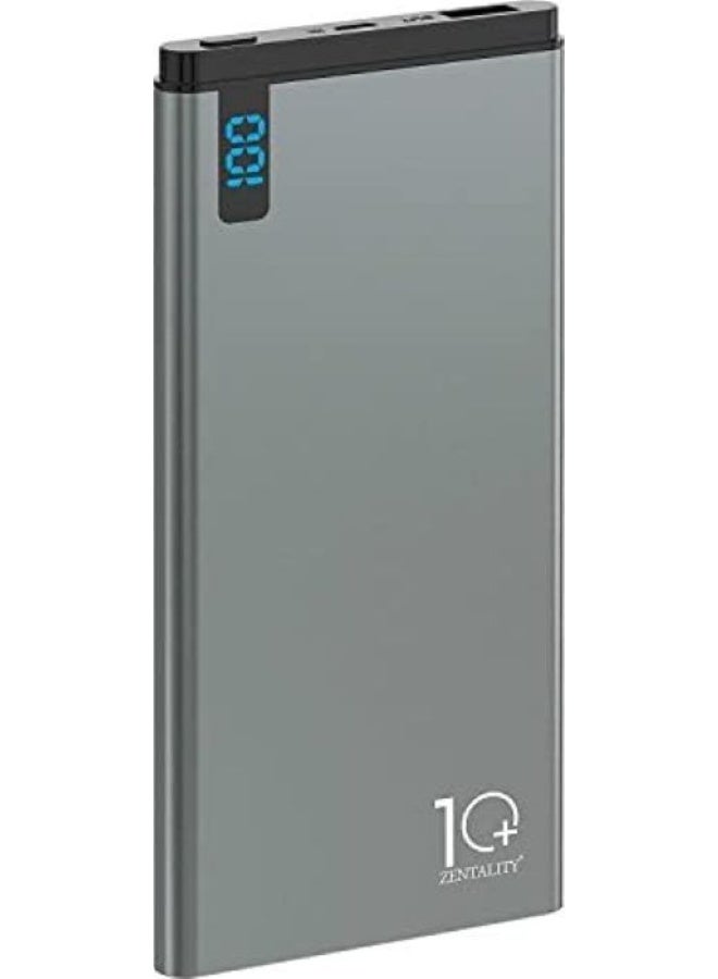 Zentality Power Bank 10000mAh P010 – Portable Fast Charging USB-C & USB-A, Compact Design wired, quick charging, easy to carry, portable powerbank,